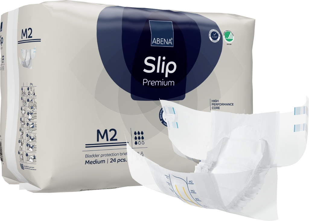 Allt-i-ett Skydd Abena Slip Premium Vit M2 70-110cm 7 Droppar 24st