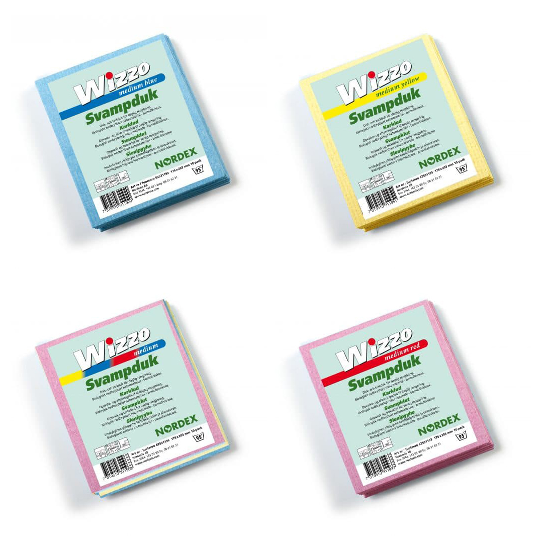 Svampduk Wizzo Classic Medium 17x21cm 10st