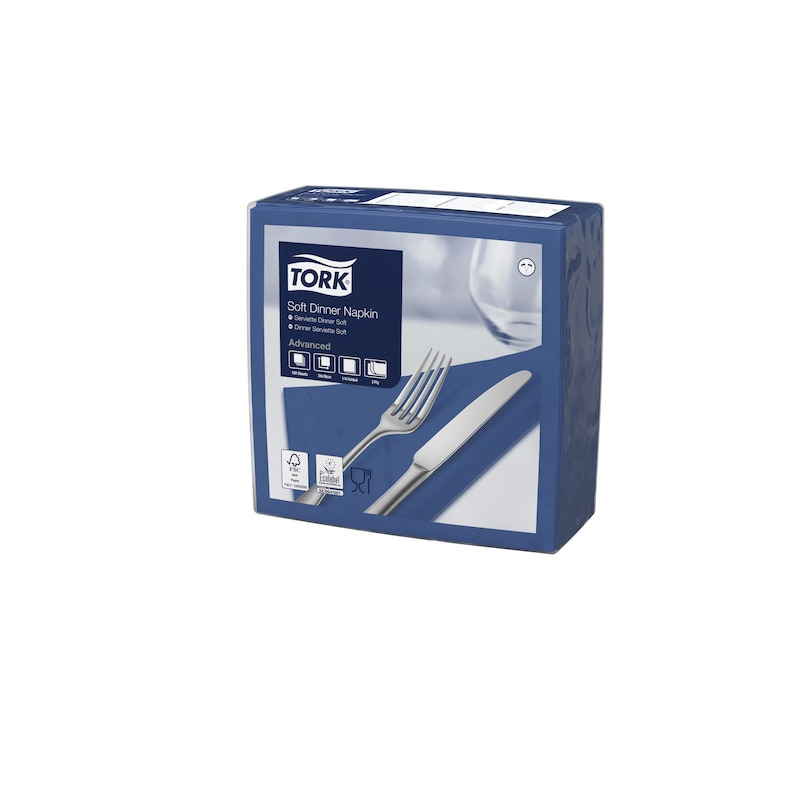 Middagsservett Tork Mjuk Advanced 3-Lagers Mörkblå 39x39cm 100st