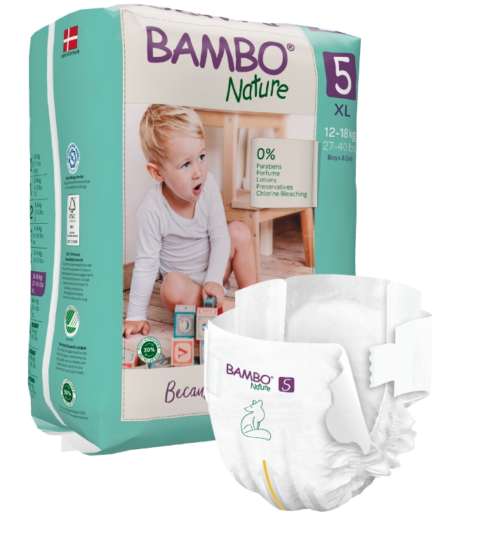 Öppen blöja Bambo Nature S5 12-18kg 22st