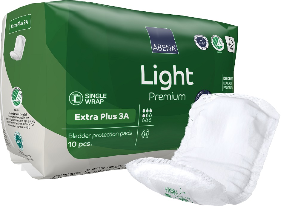 Kroppsformat Skydd Abena Light Extra Plus 3A Vit 11x33cm 4.5 Droppar 10st