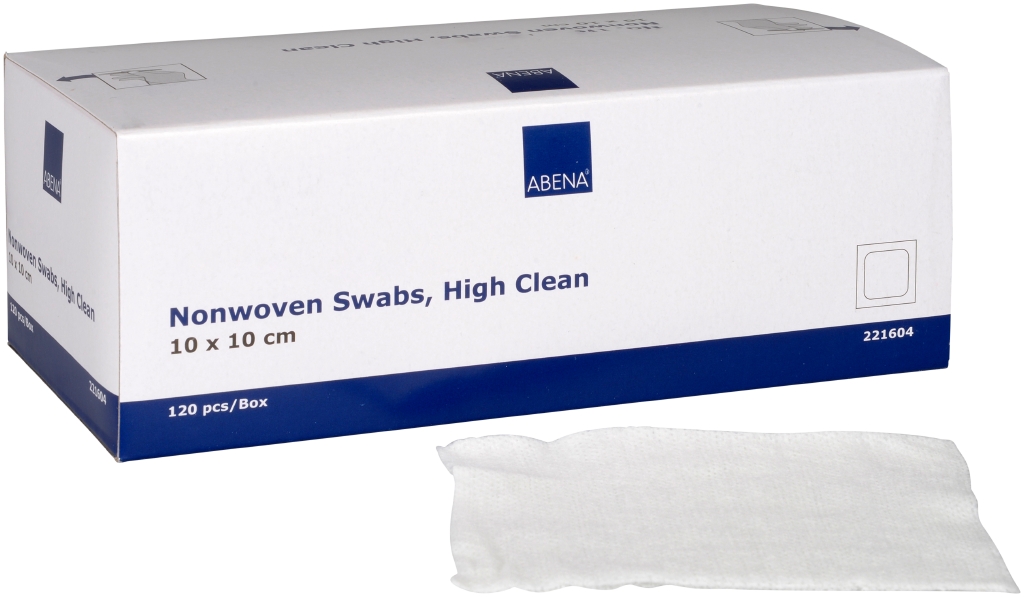 Kompress Abena Nonwoven Clean-box 4-lags Vit 10x10cm 120st