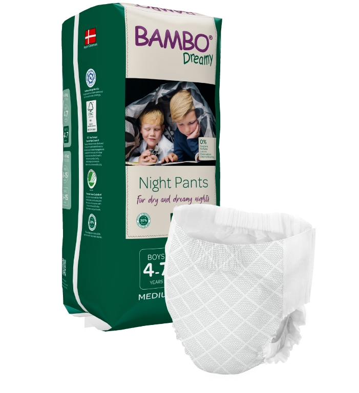 Byxblöja Bambo Dreamy Night Pants Boy 4-7år 15-35kg 10st