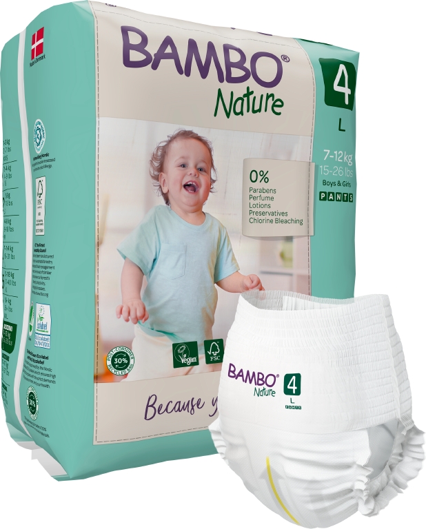 Byxblöja Bambo Nature Pant S4 7-14kg 20st