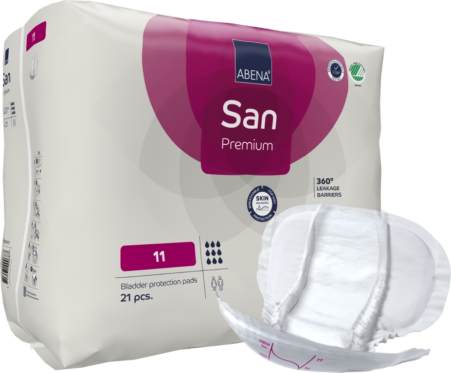 Kroppsformat Skydd Abena San Premium Vit S11 37x73cm 9 Droppar 21st