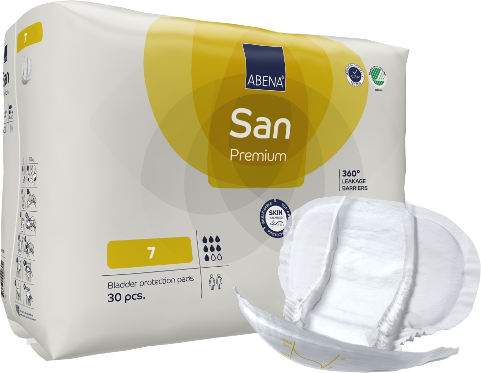 Kroppsformat Skydd Abena San Premium Vit S7 36x63cm 7 Droppar 30st