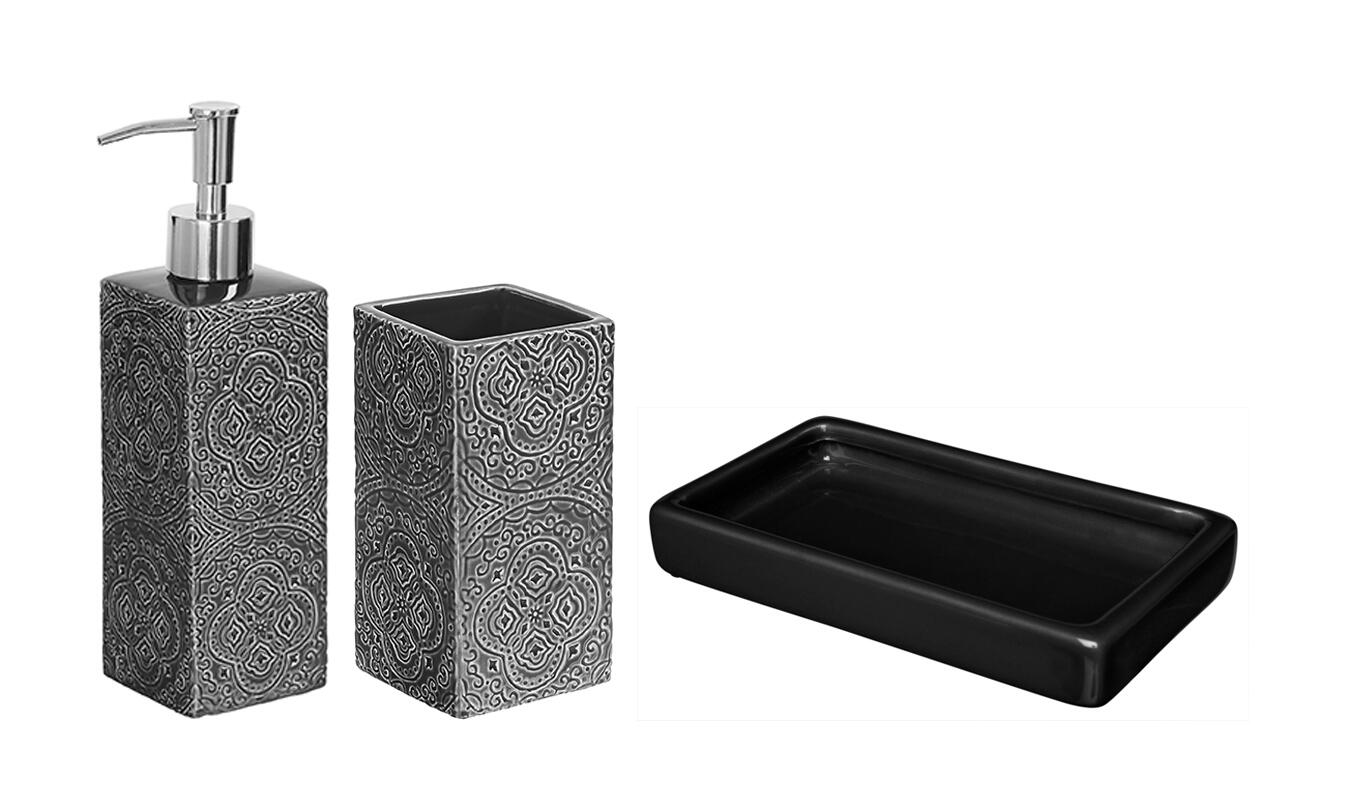 Badrumsset Cult Design Kub Orient Asfalt 3 delar Badrumsset Cult Design Kub Orient Asfalt 3 delar