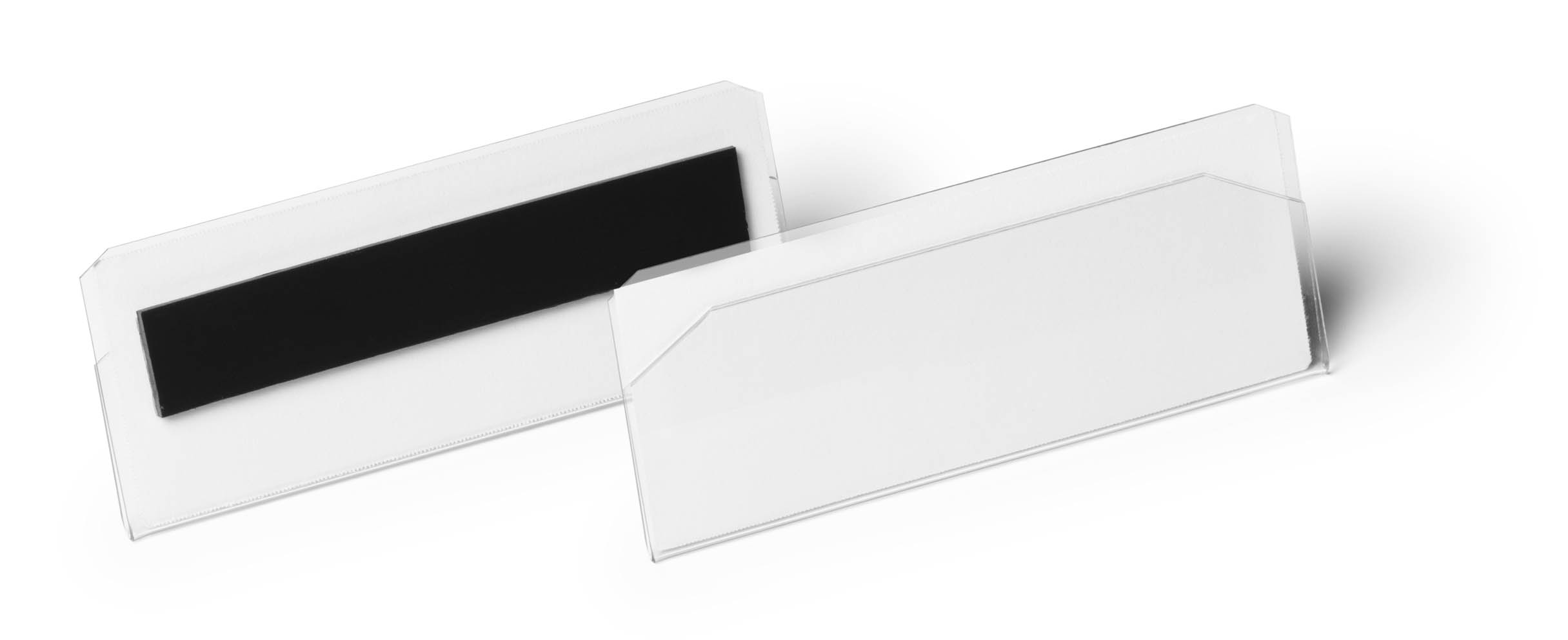 Etiketthållare Durable Magnetisk Hard Cover Transparent 100x38mm 10st