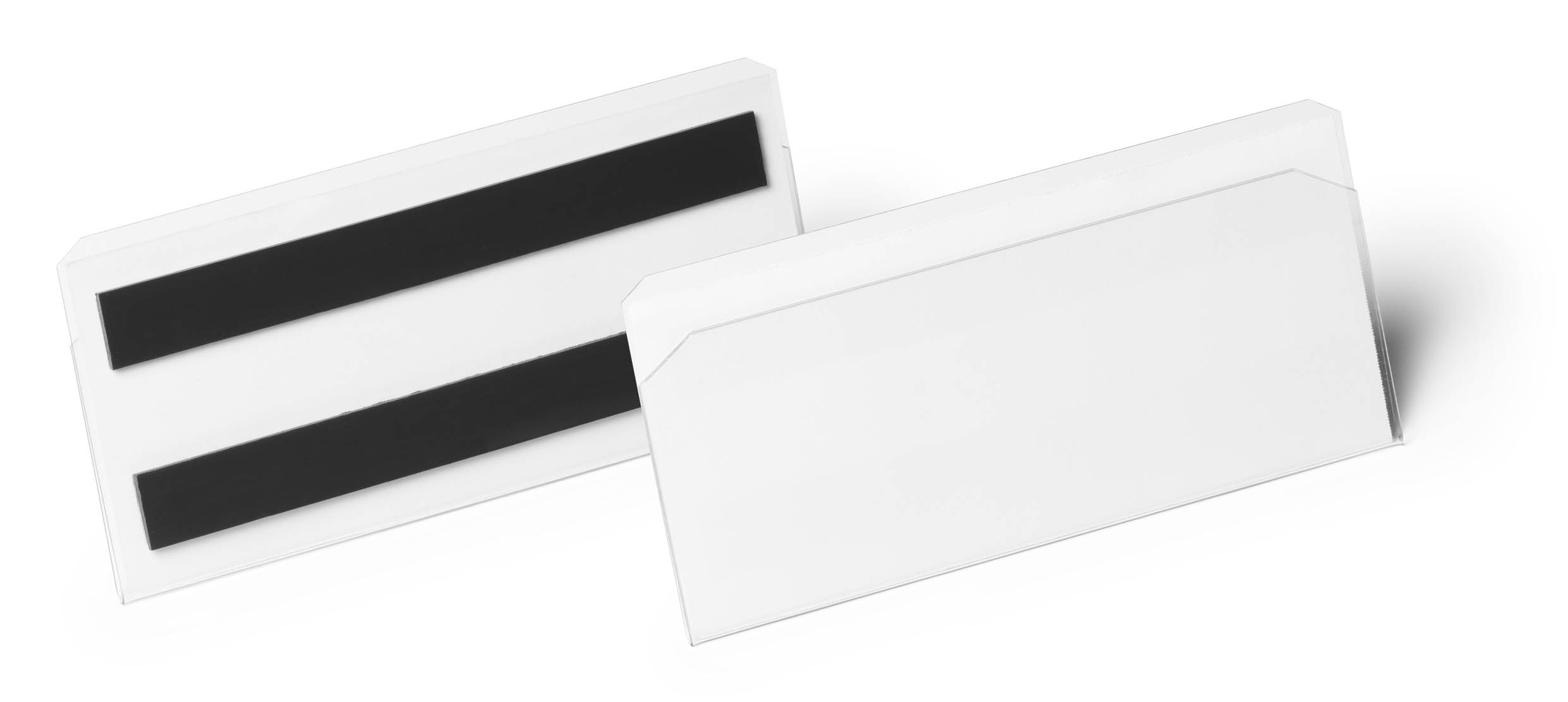 Etiketthållare Durable Magnetisk Hard Cover Transparent 150x67mm 10st