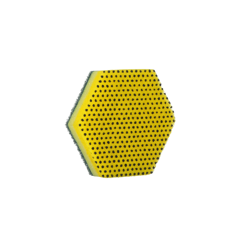 Skursvamp Scotch-Brite 96HEX-FL Dubbelsidig Grön-Gul 113x98mm