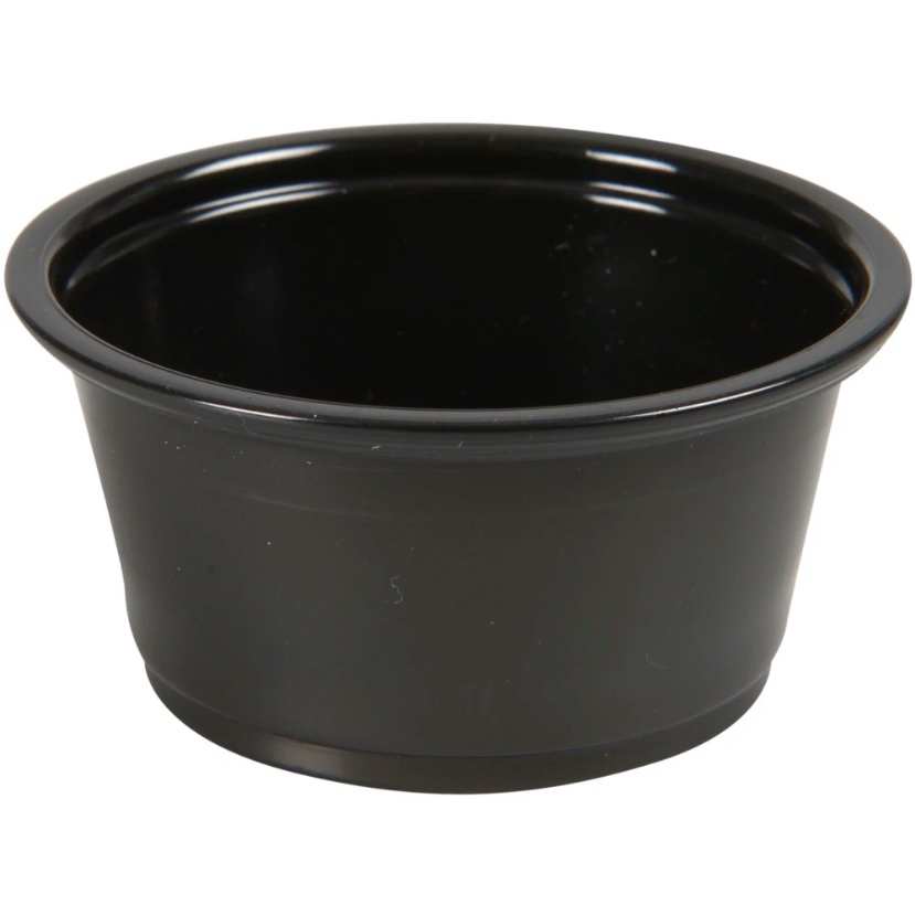 Portionsbägare Abena Svart PP Ø6,2cm 60ml 125st
