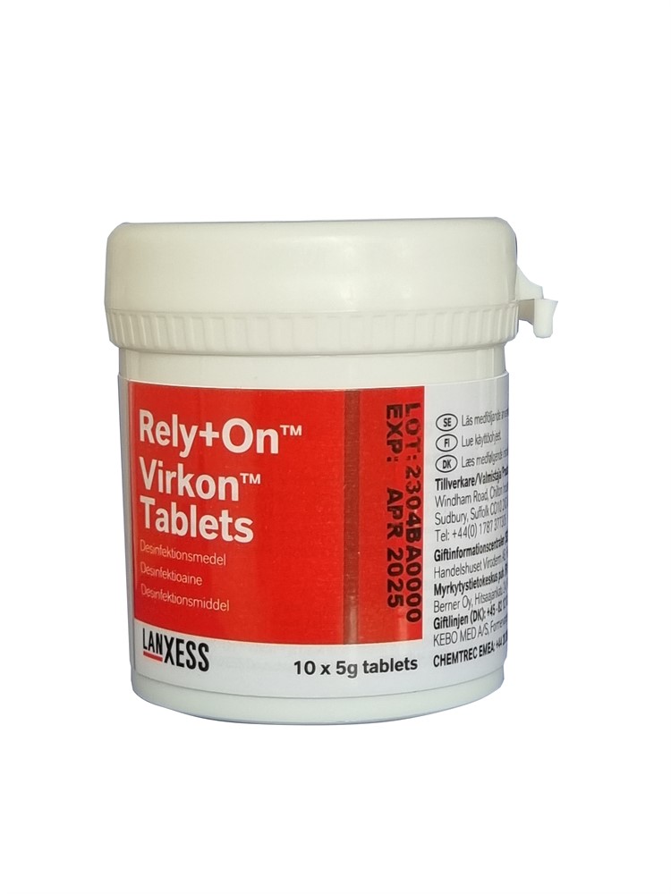 Desinficering Virkon Rely-On Tabletter 5g 10st