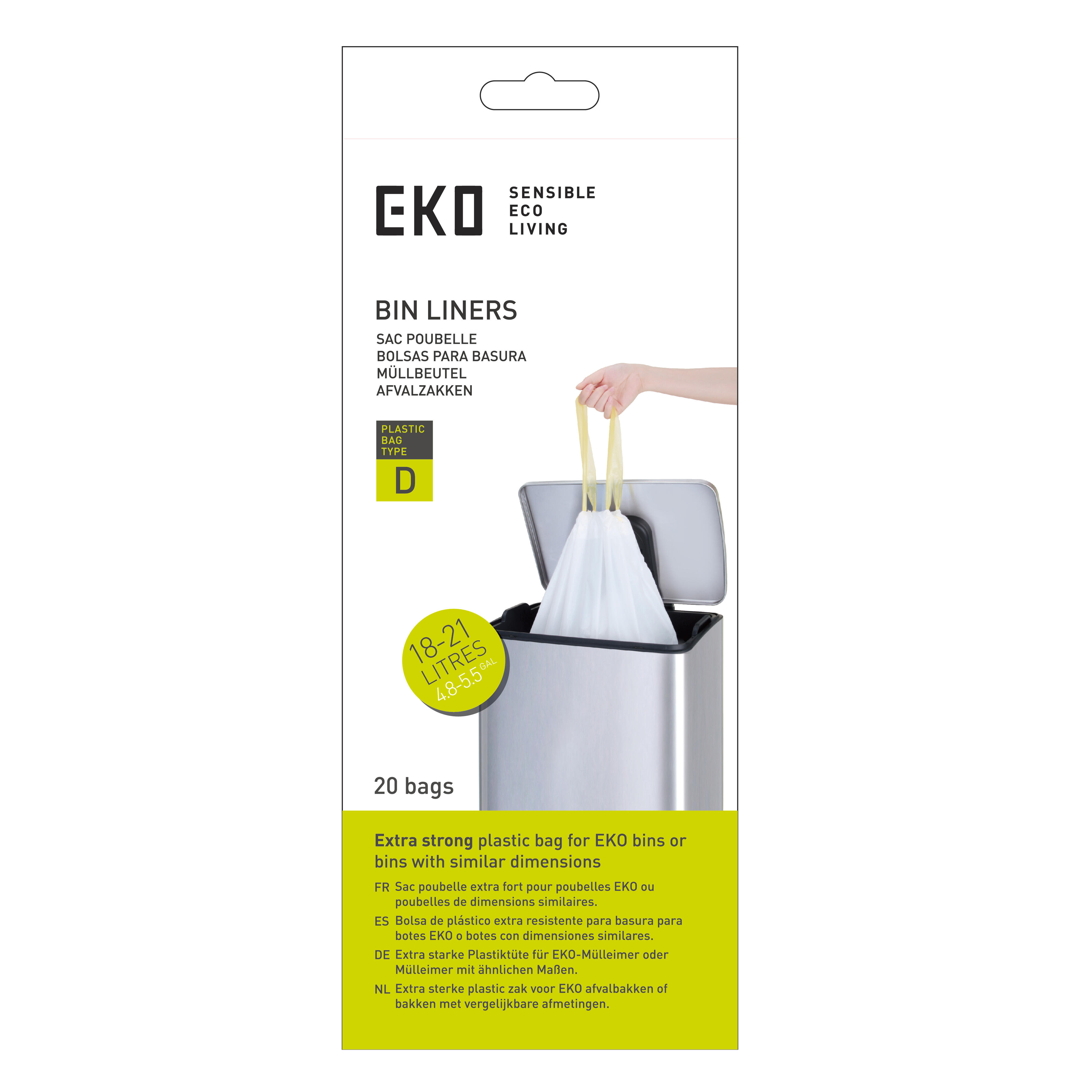 Soppåse Eko Drawstring Typ D 18-21L 20st/rl