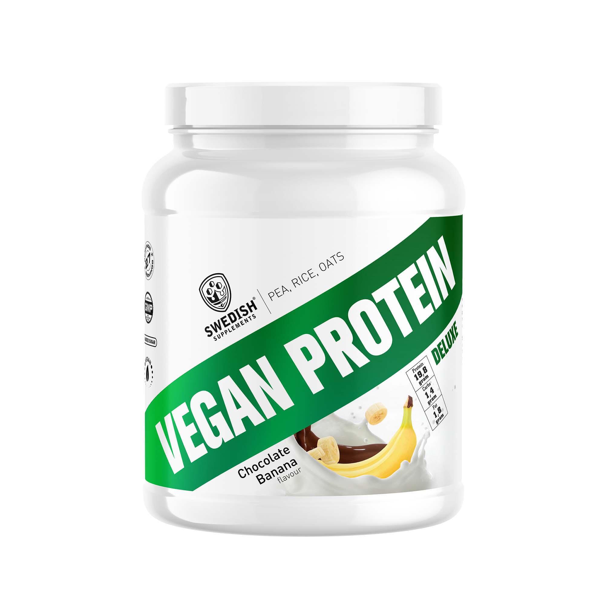 Kosttillskott Swedish Supplements Vegan Protein Deluxe Chocolate Banana 750g