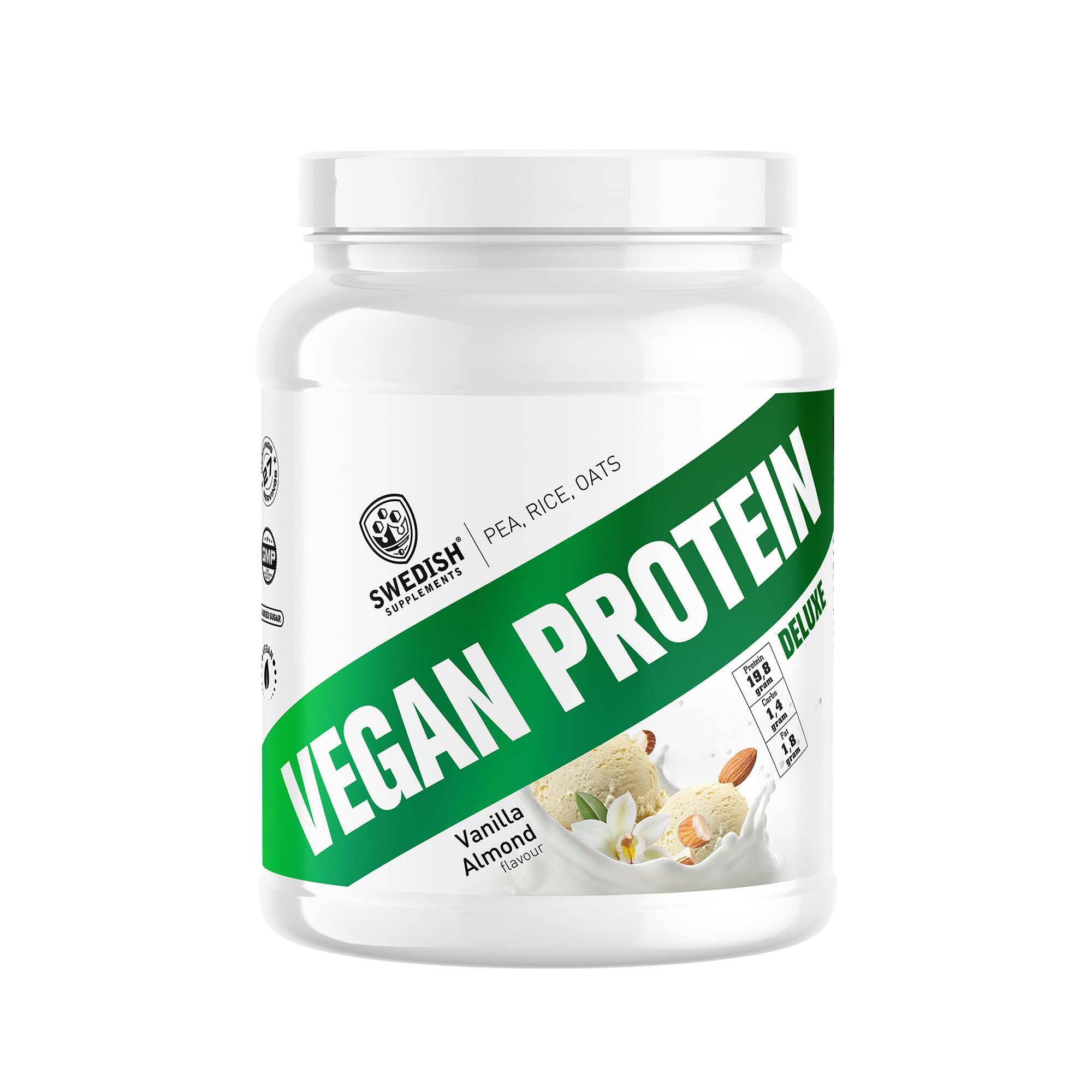 Kosttillskott Swedish Supplements Vegan Protein Deluxe Vanilla Almond 750g