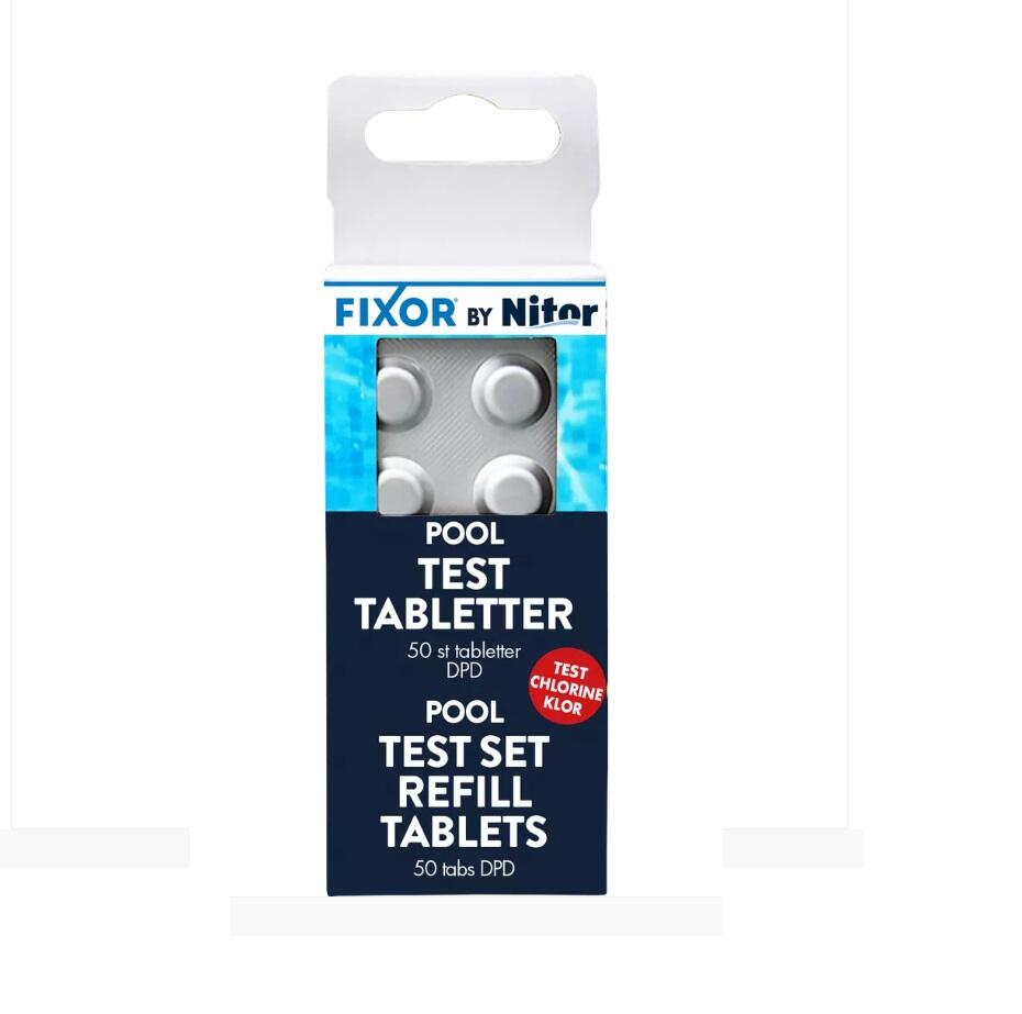 Testtabletter Fixor by Nitor Klor DPD för Pool 10st