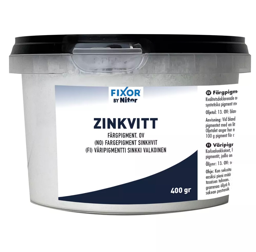 Färgpigment Nitor Zinkvitt 400g