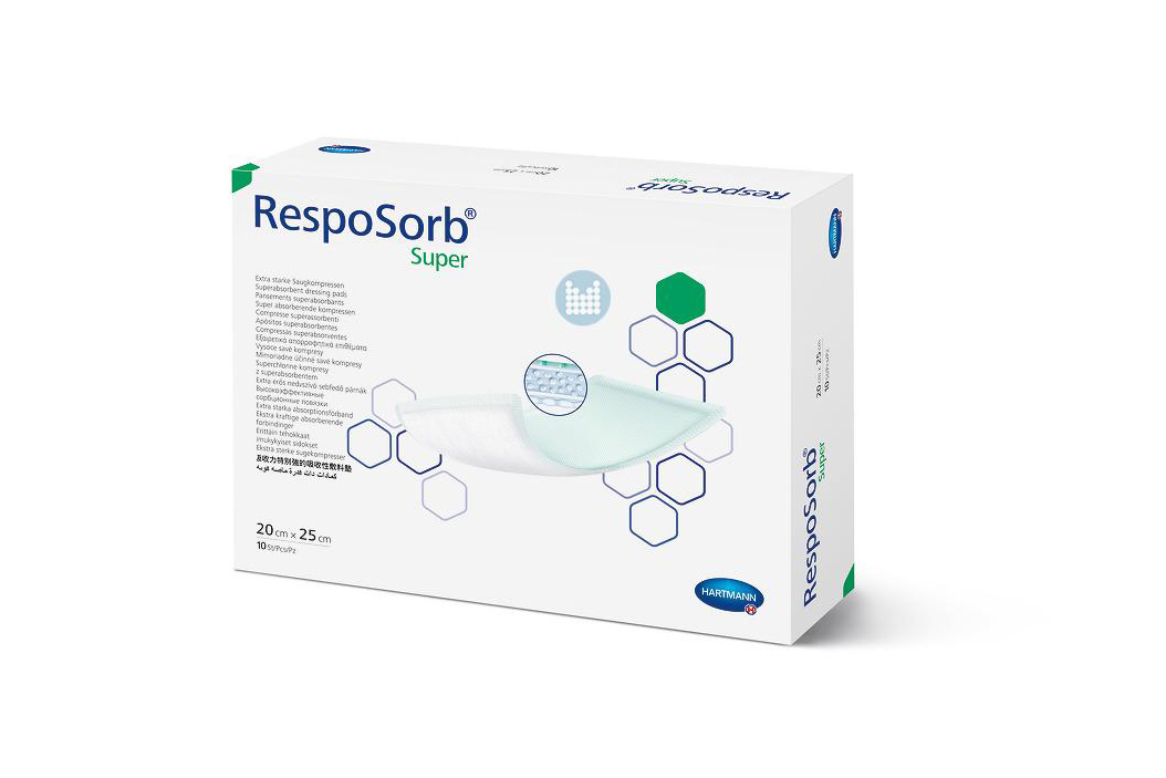 Absorptionsförband RespoSorb Super med Superabsorbenter Steril 20x25cm 10st