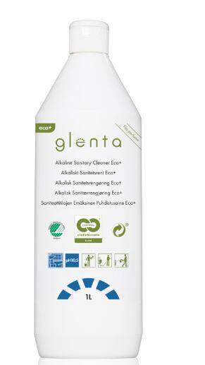 Sanitetsrent Glenta Eco plus Alkaliskt  Oparfymerad 1L
