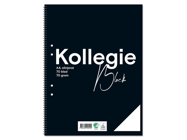 Kollegieblock Nordic Brands FW Olinjerat A4 70g 70 Blad