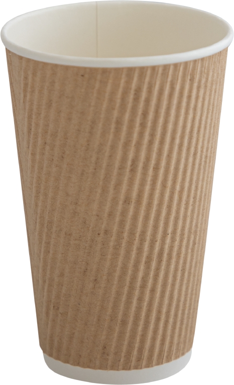 Pappersbägare Abena Gastro Ripple Wall Brun 48cl 25st