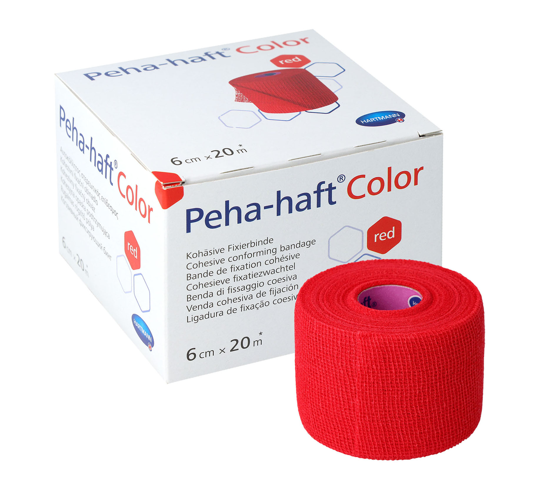Förbandsfixering Peha-Haft Color Latexfri Röd 6cm