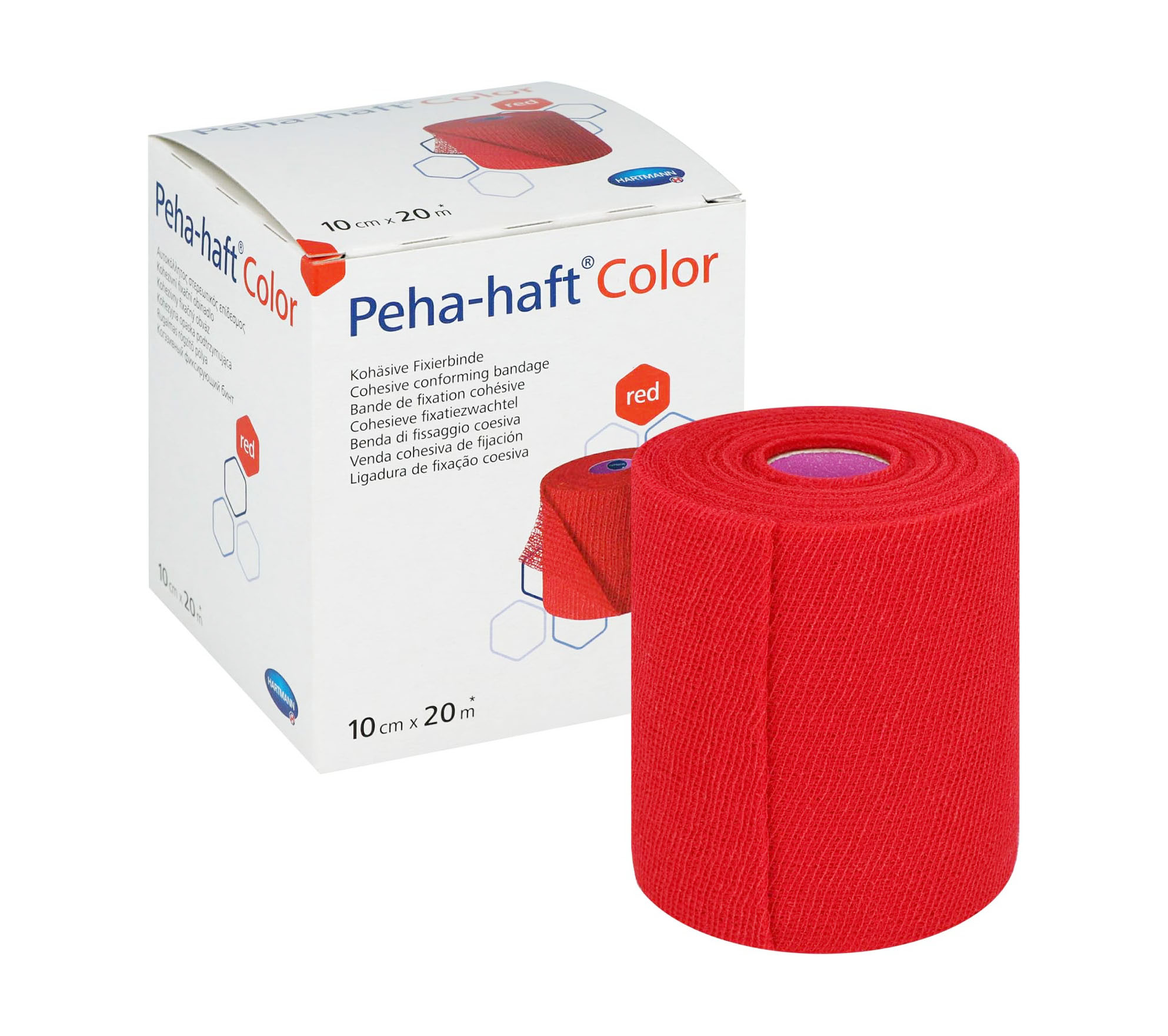 Förbandsfixering Peha-Haft Color Latexfri Röd 10cm