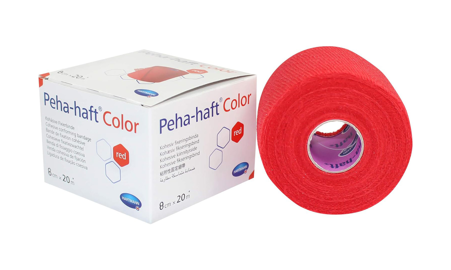 Förbandsfixering Peha-Haft Color Latexfri Röd 8cm
