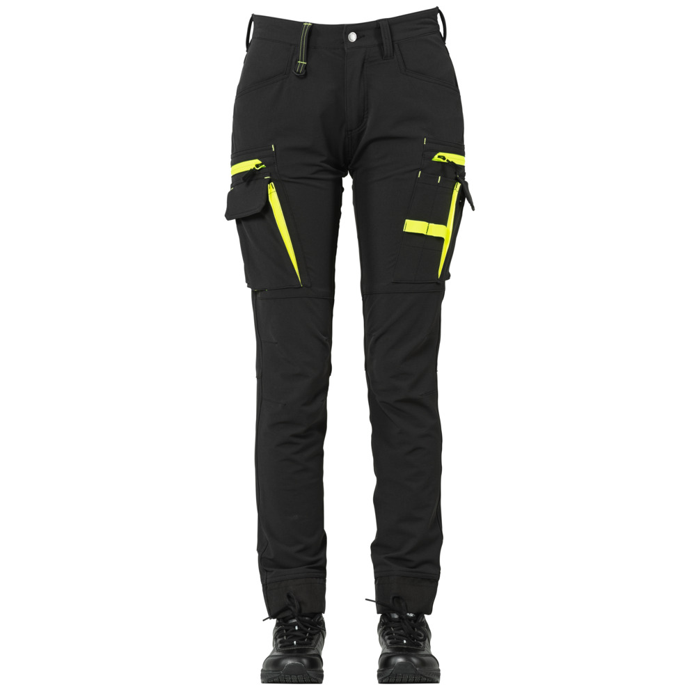 Byxa Worksafe Dam Service Stretch Pants Lds Svart/HvGul 38