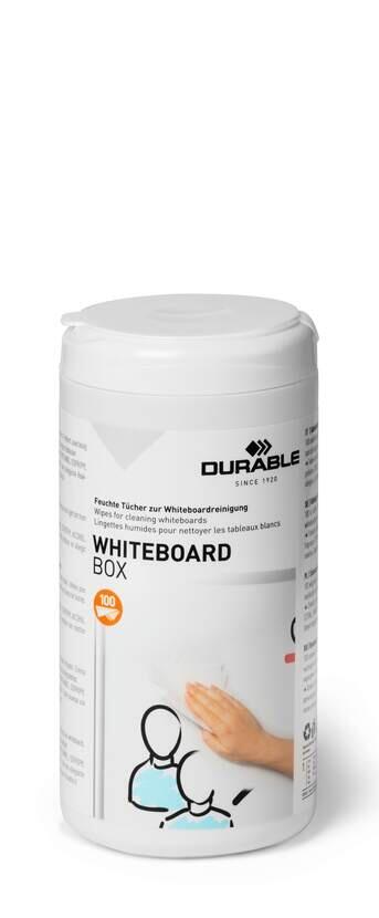 Våtdukar Durable för Whiteboard Box Vit 100st