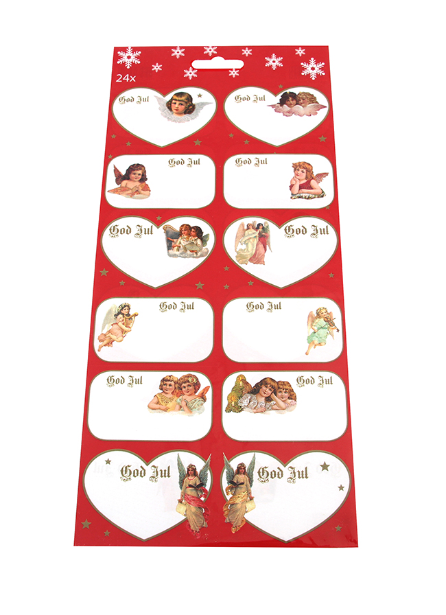 Juladress Hedlunds Guld Folie Änglar 13x27cm 24pk