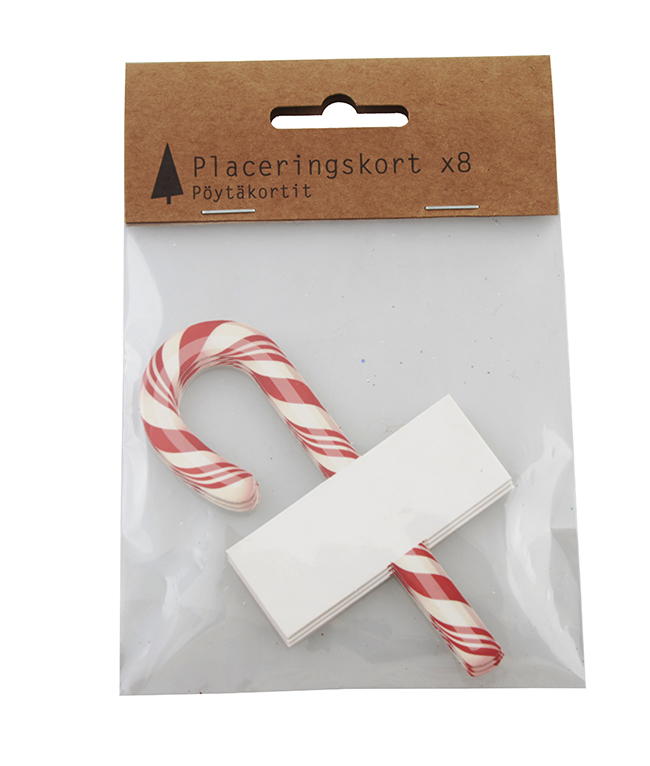 Placeringskort Hedlunds Polkagris Papper 10x6cm 8st