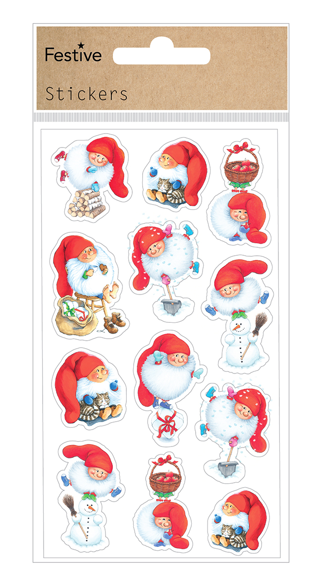 Stickers Hedlunds Tomtar IWO 8x15cm 2ark