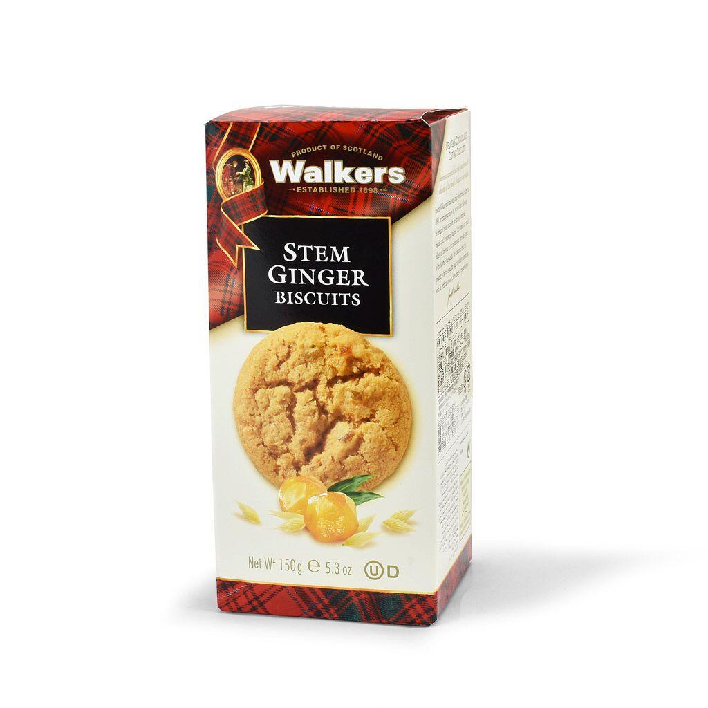 Biscuits Walkers Stem Ginger 150g 12st
