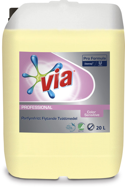 Flytande Tvättmedel Via Pro Formula Color Sensitive 20L