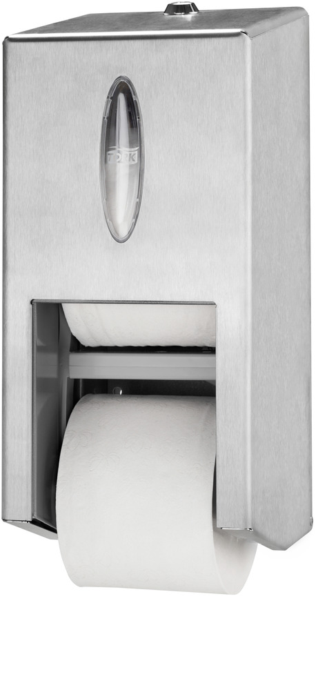 Dispenser Toalettpapper Tork T7 Mid-size Twin Rostfritt Stål