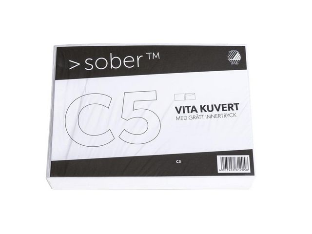 Kuvert Sober C5 FH Vit 10st