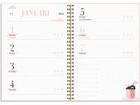Temakalender Burde Life Planner Pink Horisontell - 1242