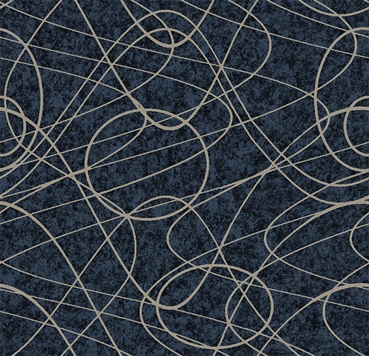Textilgolv Forbo Flotex Geometric-Graphic 780009 Swirl Neptune 200cm