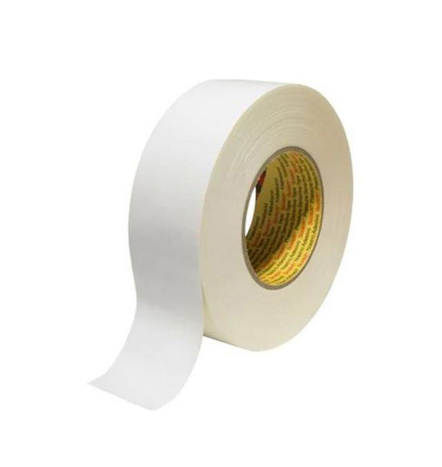 Tejp 3M Textil Plastbelagd Vit 50mx50mm