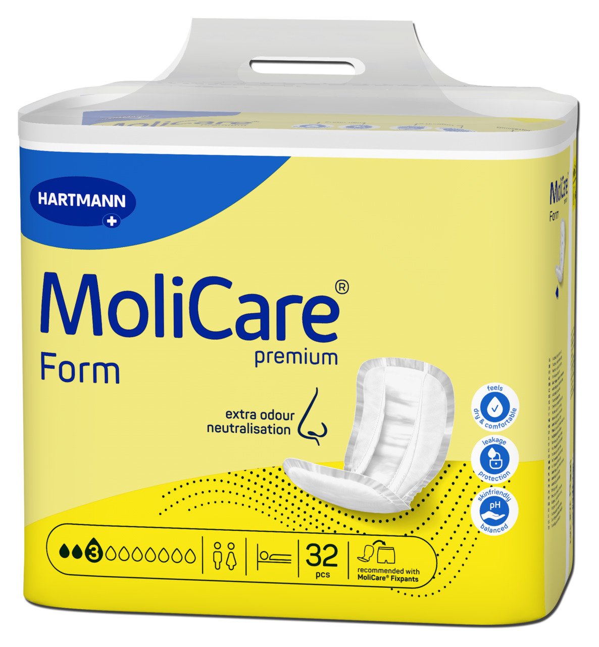 Inkontinensskydd MoliCare Premium Form 3D 3 Droppar 32st