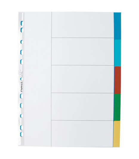 Plastregister Otryckta A4 5-Flik