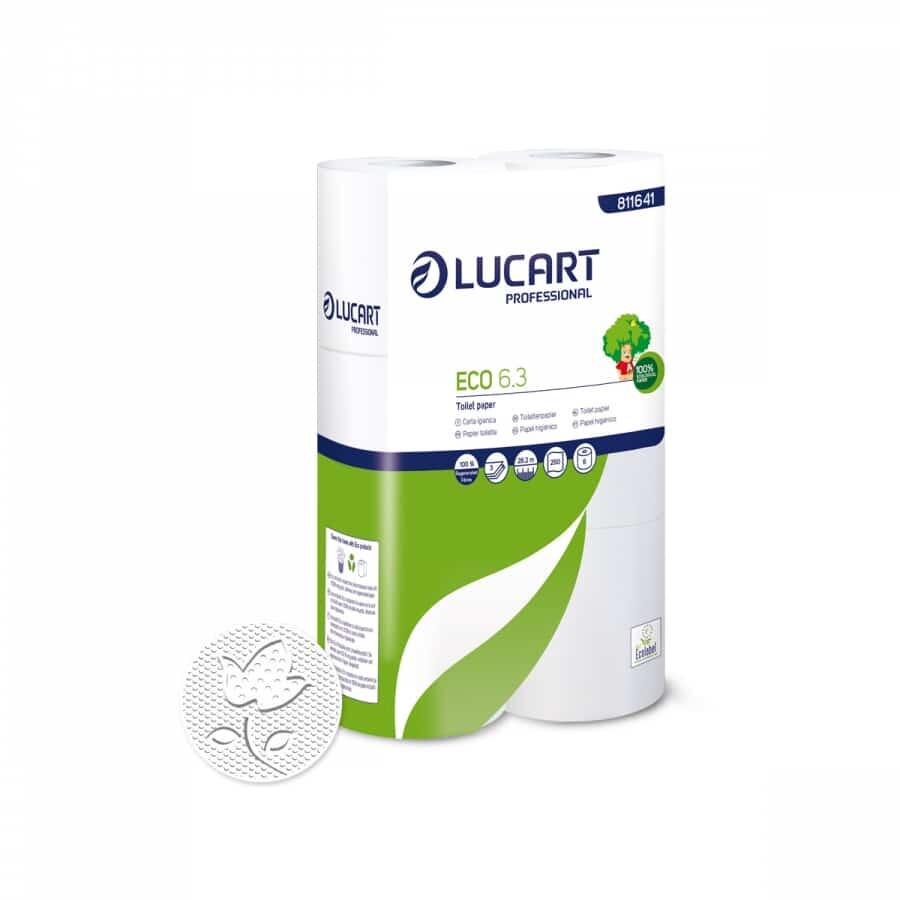 Toalettpapper Lucart Eco 6.3 3-lags Vit 27.5m 30rl