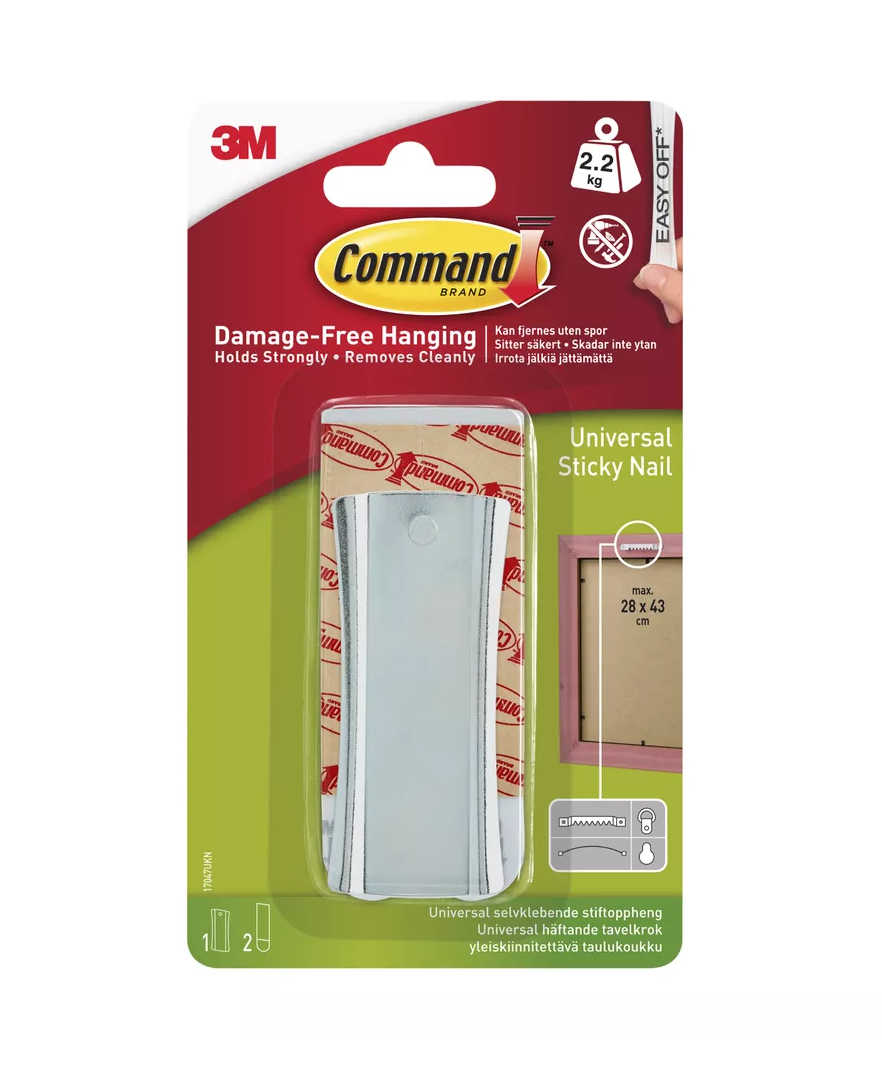 Tavelkrok 3M Command Universal för 28x43cm