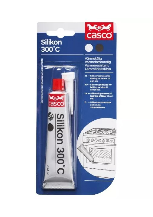Silikon Casco Svart 300 Grader 40ml