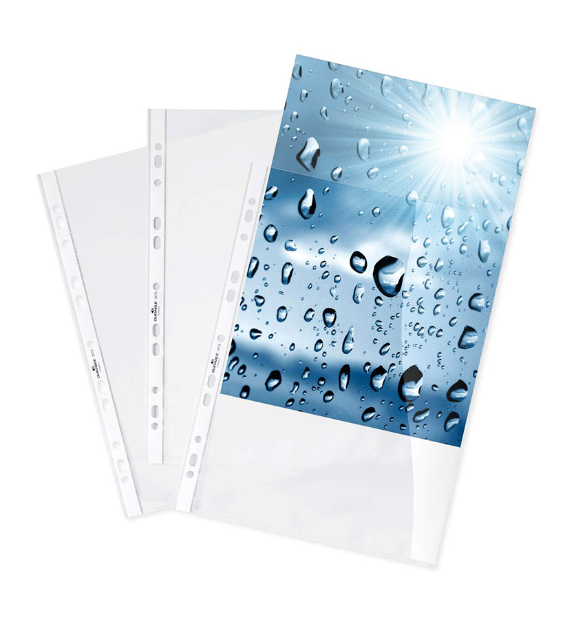 Plastficka Durable Hålad Premium Påse Klar PP A4 100st