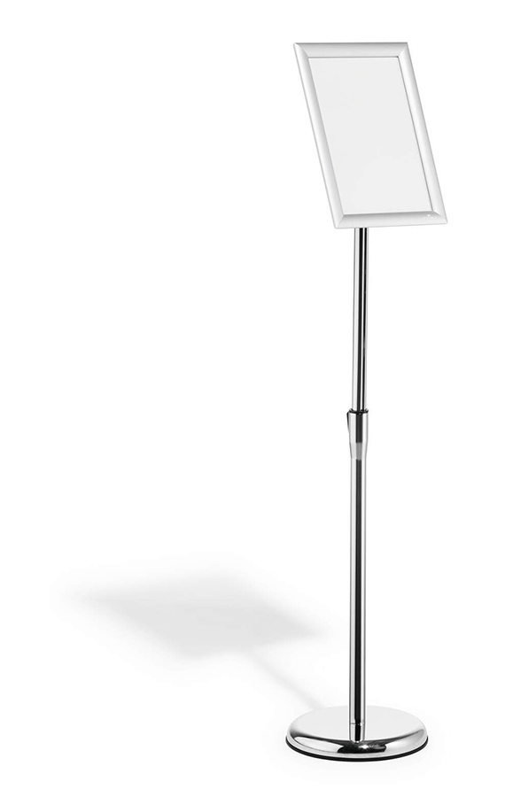 Golvställ Durable med Stadig Snäppram Aluminium Silver A3