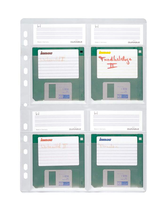 Diskettficka Durable Discoflex Transparent 3.5 Inch A4 5st