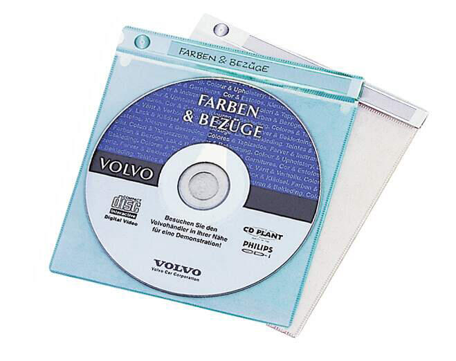 CD/DVD-fodral Durable Top Cover med Textremsa Transparent 10st