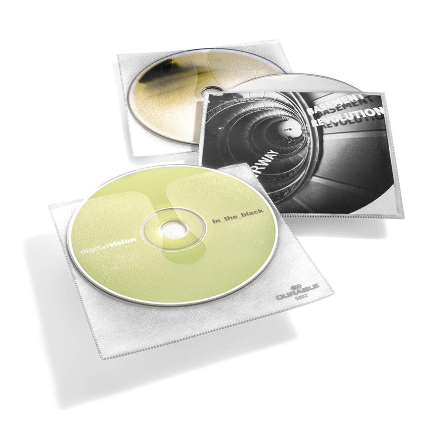 CD/DVD-fodral Durable Cover Transparent 10st